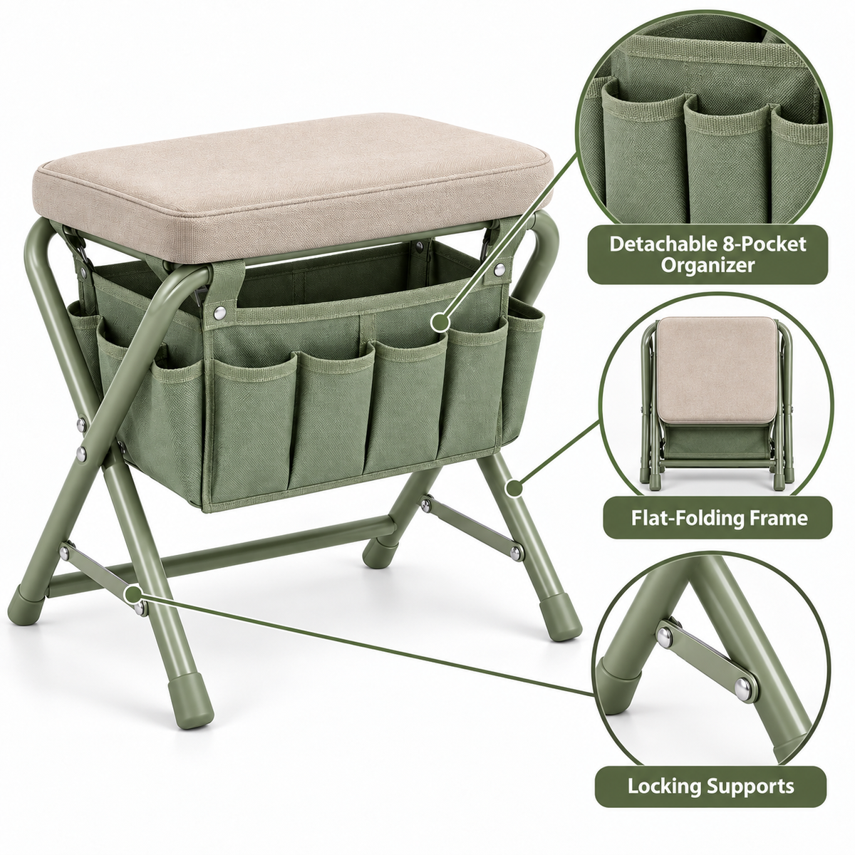 GrowSeat Folding Garden Work Stool